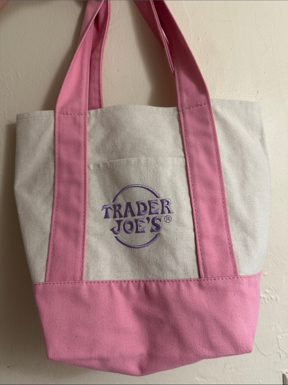 Trader Joe’s Pink Canvas Tote Bag